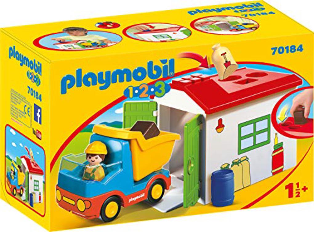 Playmobil 1.2.3 φορτηγό με γκαράζ 70184 - Playmobil