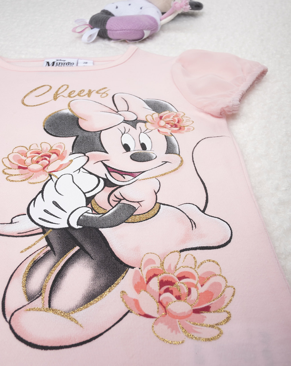 παιδικό t-shirt ροζ με τη minnie για κορίτσι - Prénatal