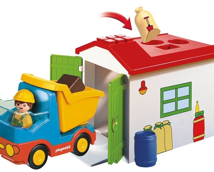 Playmobil 1.2.3 φορτηγό με γκαράζ 70184 - Playmobil