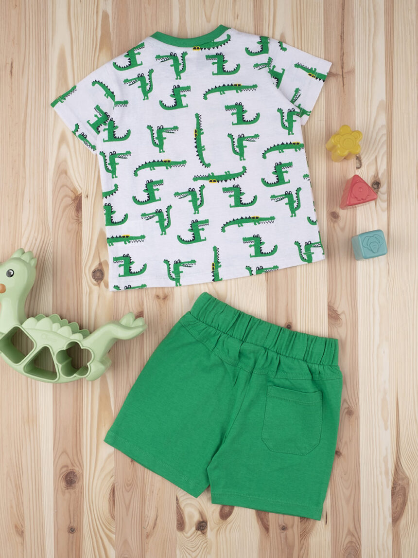 βρεφικό σετ t-shirt και σορτσάκι με δεινόσαυρους για αγόρι - Prénatal