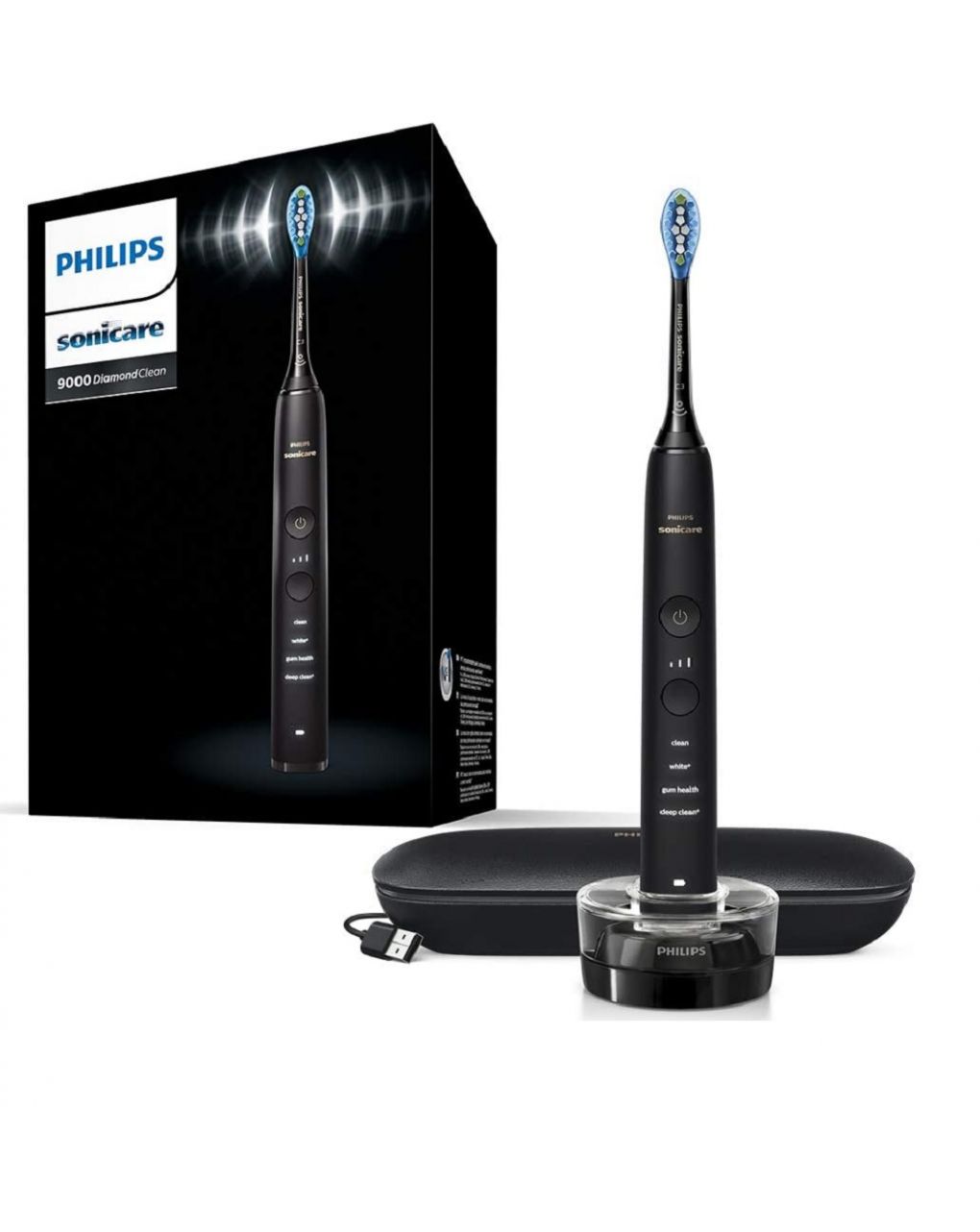 Philips sonicare ηλεκτρική οδοντόβουρτσα 9000 diamond clean hx9911/09 black - Philips Sonicare