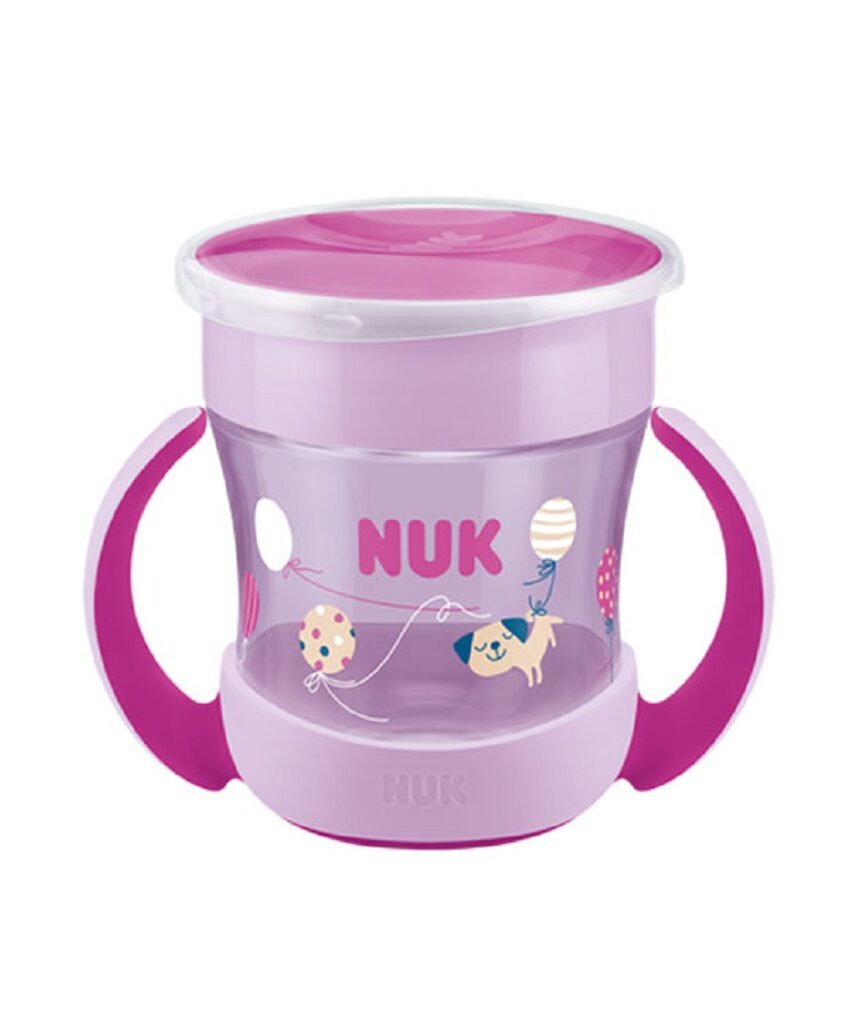 Nuk εκπαιδευτικό ποτηράκι mini magic cup με χείλος και καπάκι - Nuk