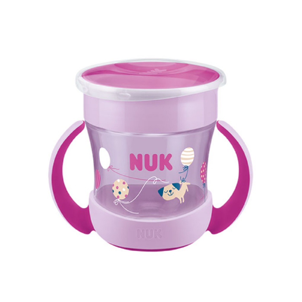 Nuk εκπαιδευτικό ποτηράκι mini magic cup με χείλος και καπάκι - Nuk