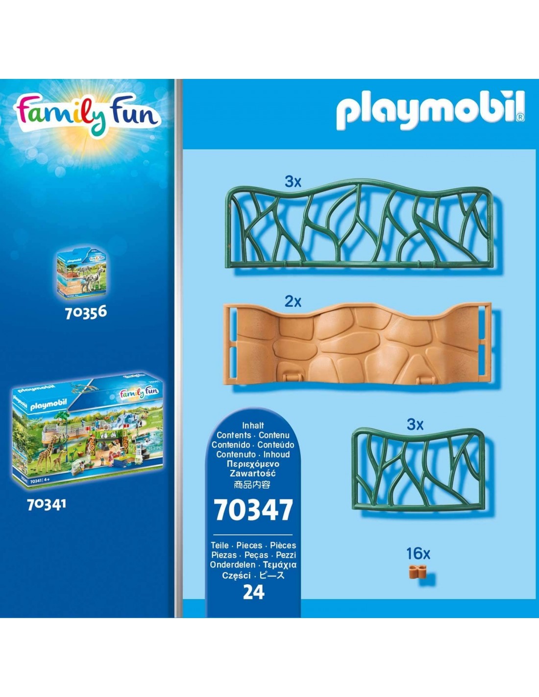 Playmobil family fun περίφραξη ζωολογικού κήπου 70347 - Playmobil, Playmobil Family Fun