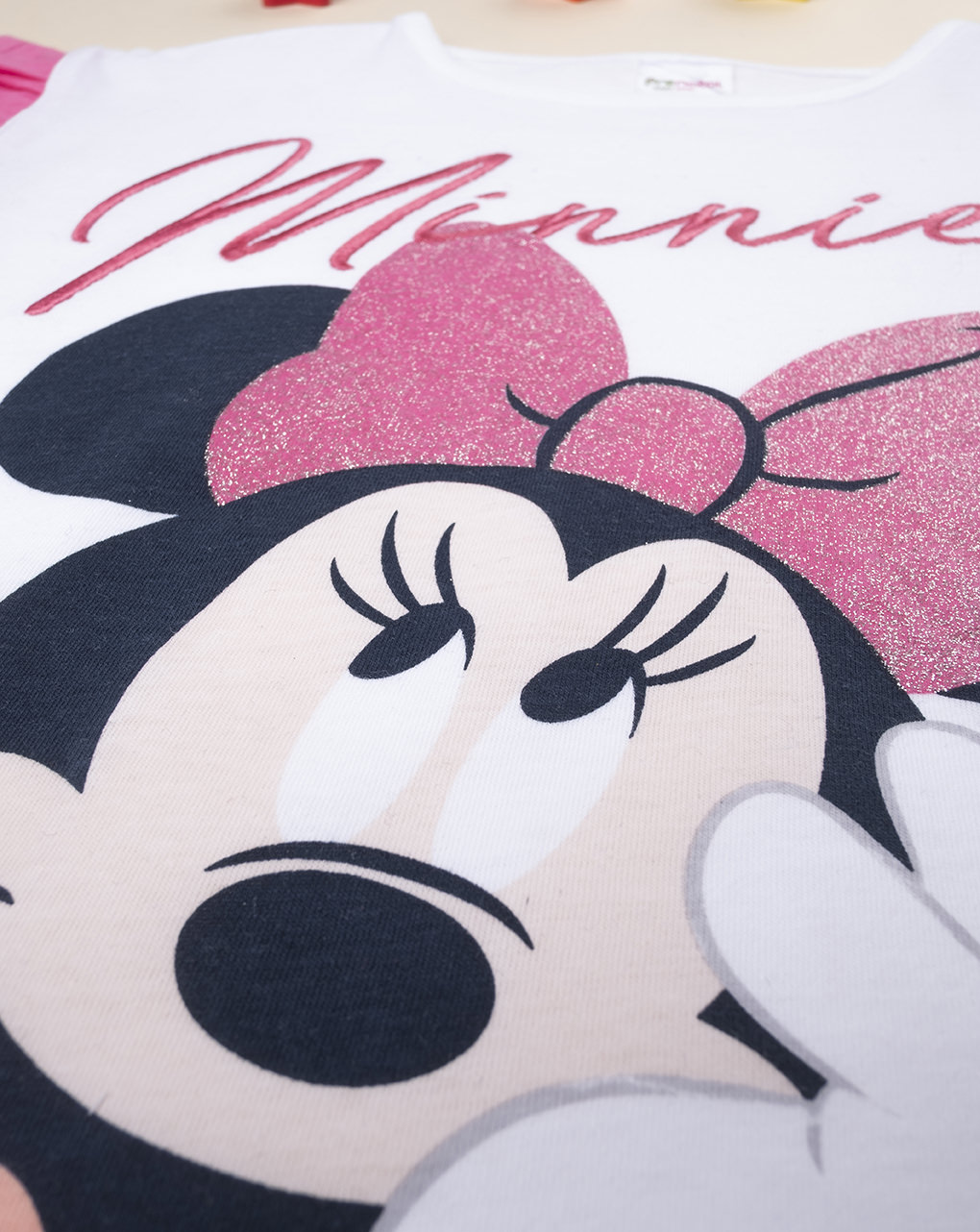 παιδικό σετ t-shirt και σορτσάκι με τη minnie για κορίτσι - Prénatal