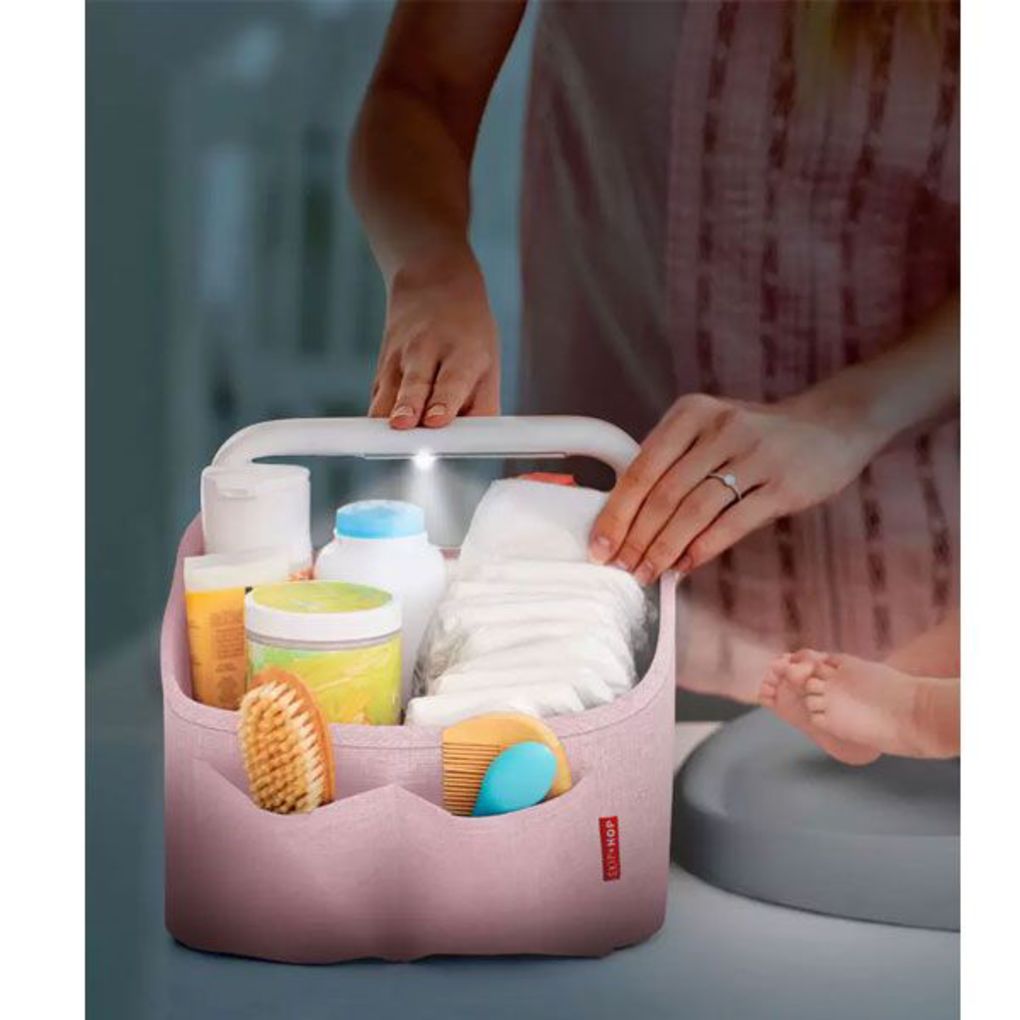 Skip hop light up diaper caddy-  pink heather - SKIP HOP