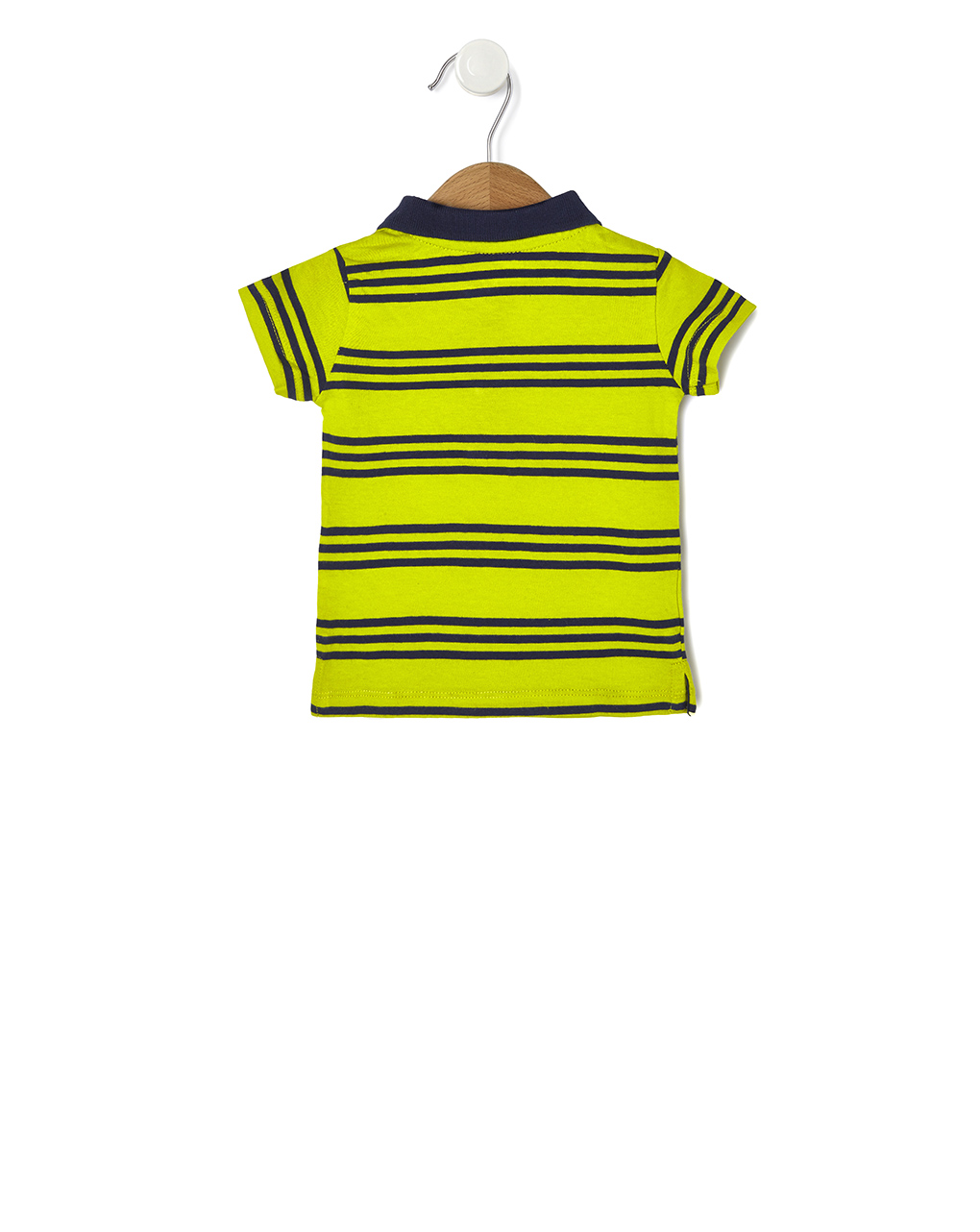 T-shirt jersey πόλο ριγέ πράσινο - μπλε για αγόρι - Prénatal