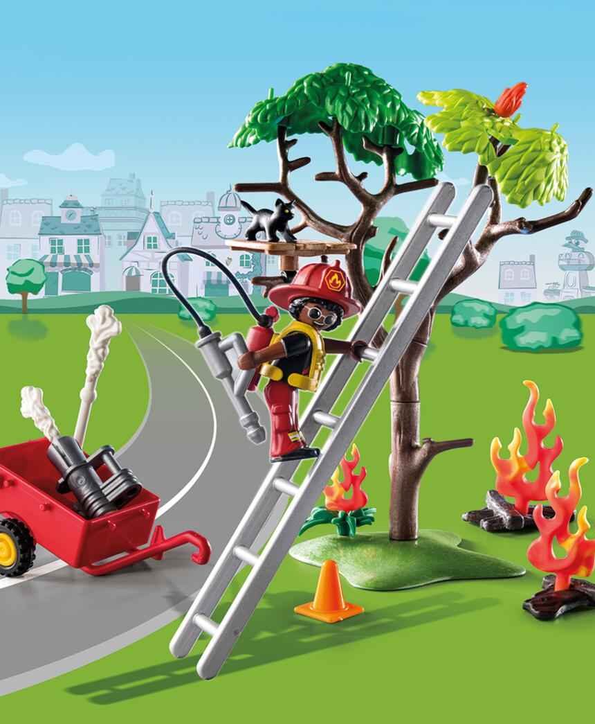 Playmobil duck on call - επιχείρηση πυροσβεστικής: διάσωση γάτας! 70917 - Playmobil, Playmobil Duck On Call