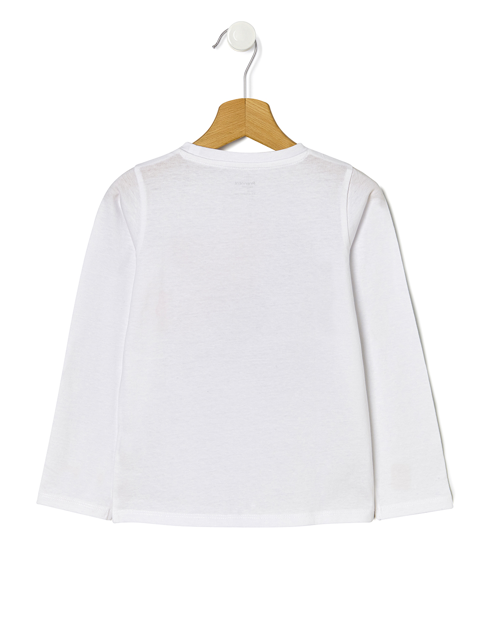 μπλούζα μακρυμάνικη jersey λευκή με στάμπα για κορίτσι - Prénatal