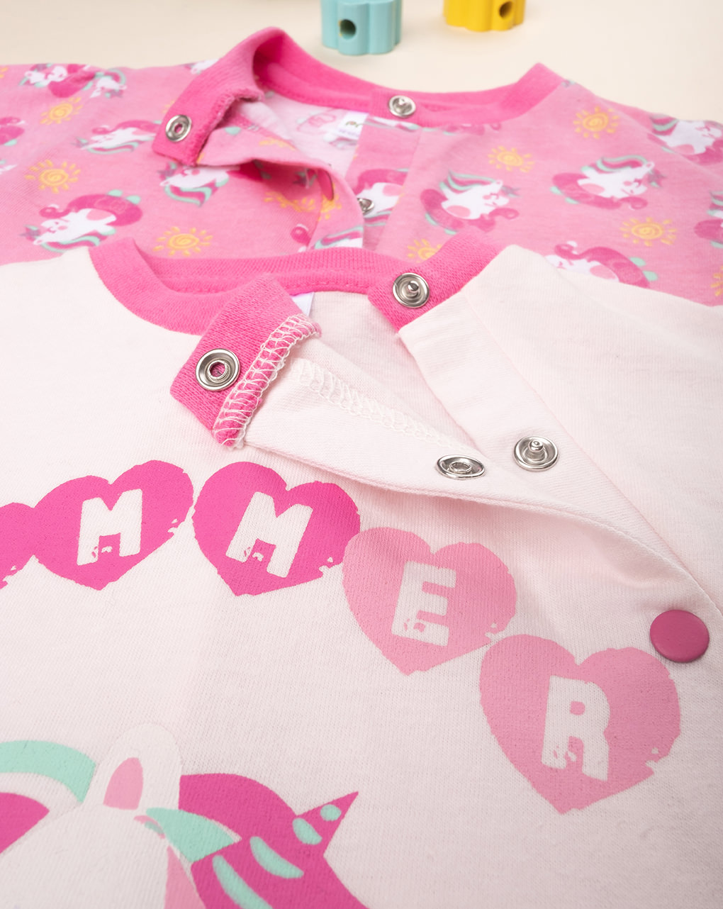 βρεφικές πιτζάμες με μονόκερους πακέτο x2 για κορίτσι - Prénatal