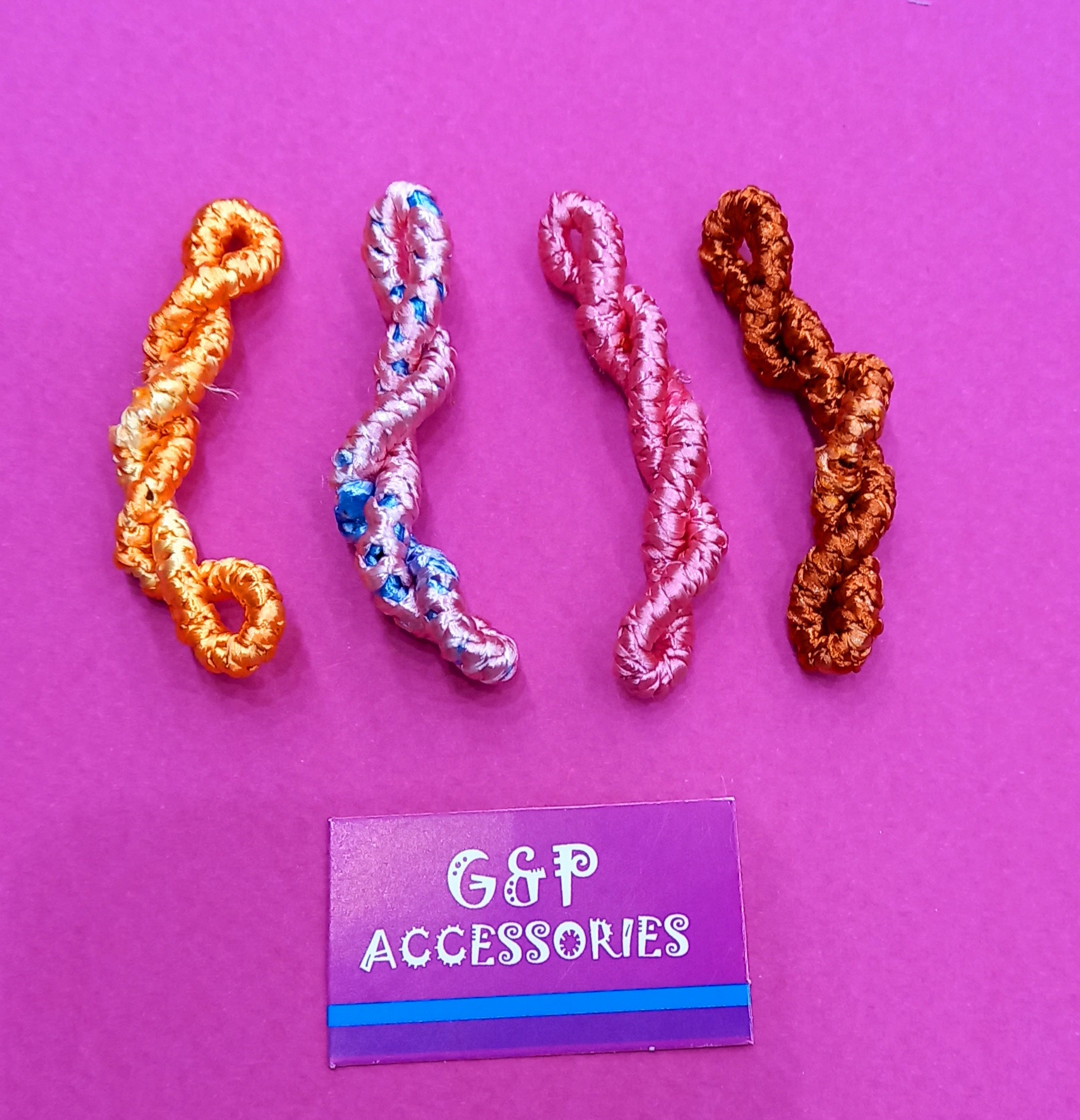 λαστιχάκι στριφτό για κορίτσι σετ των 4 - 2 σχέδια - G&P Accessories