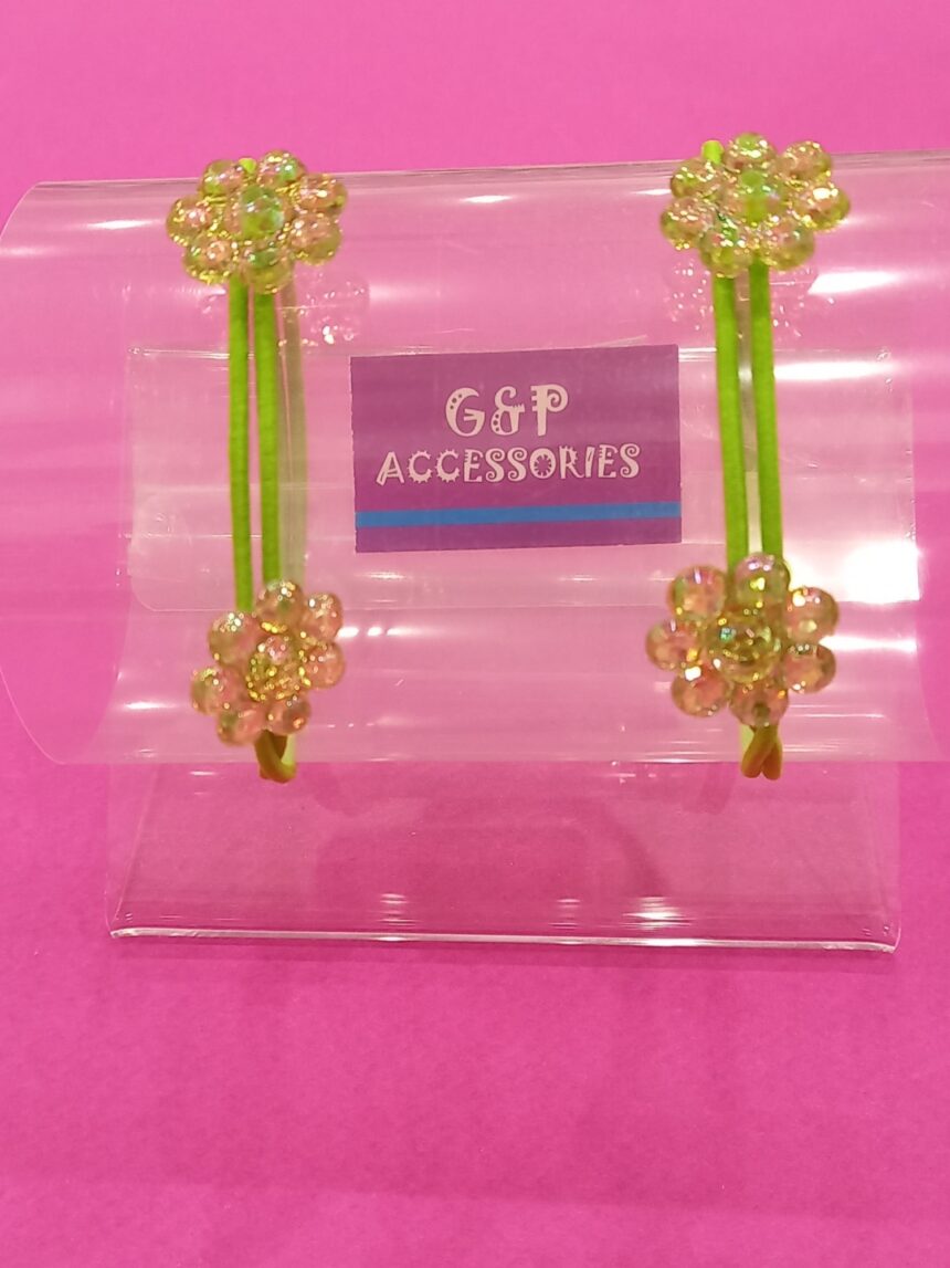λαστιχάκι λουλούδι για κορίτσι σετ των 2 - 6 σχέδια - G&P Accessories