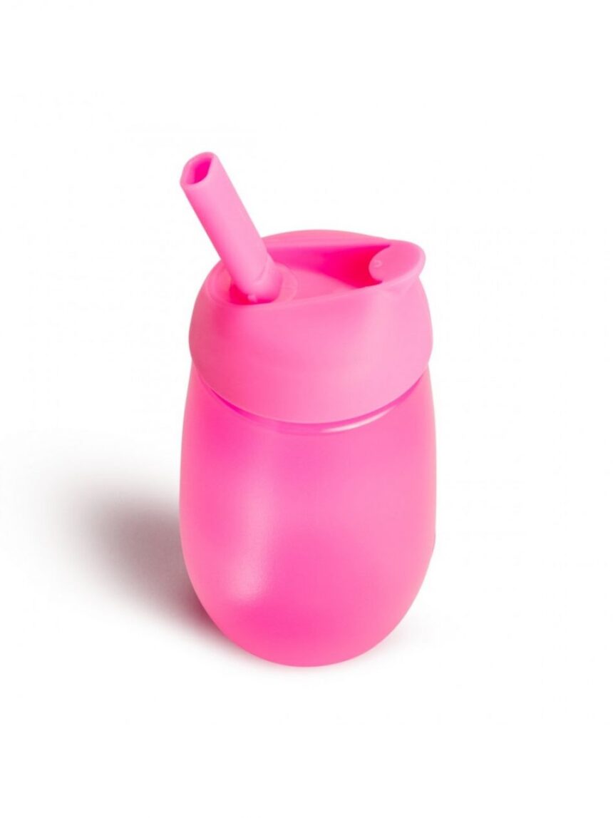 Munchkin εκπαιδευτικό ποτηράκι simple clean straw cup 12+ μηνών pink - Munchkin