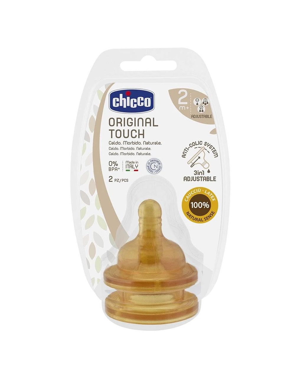 Chicco θηλή από καουτσούκ original touch 4+ ρυθμιζόμενη ροή  2 τμχ - Chicco