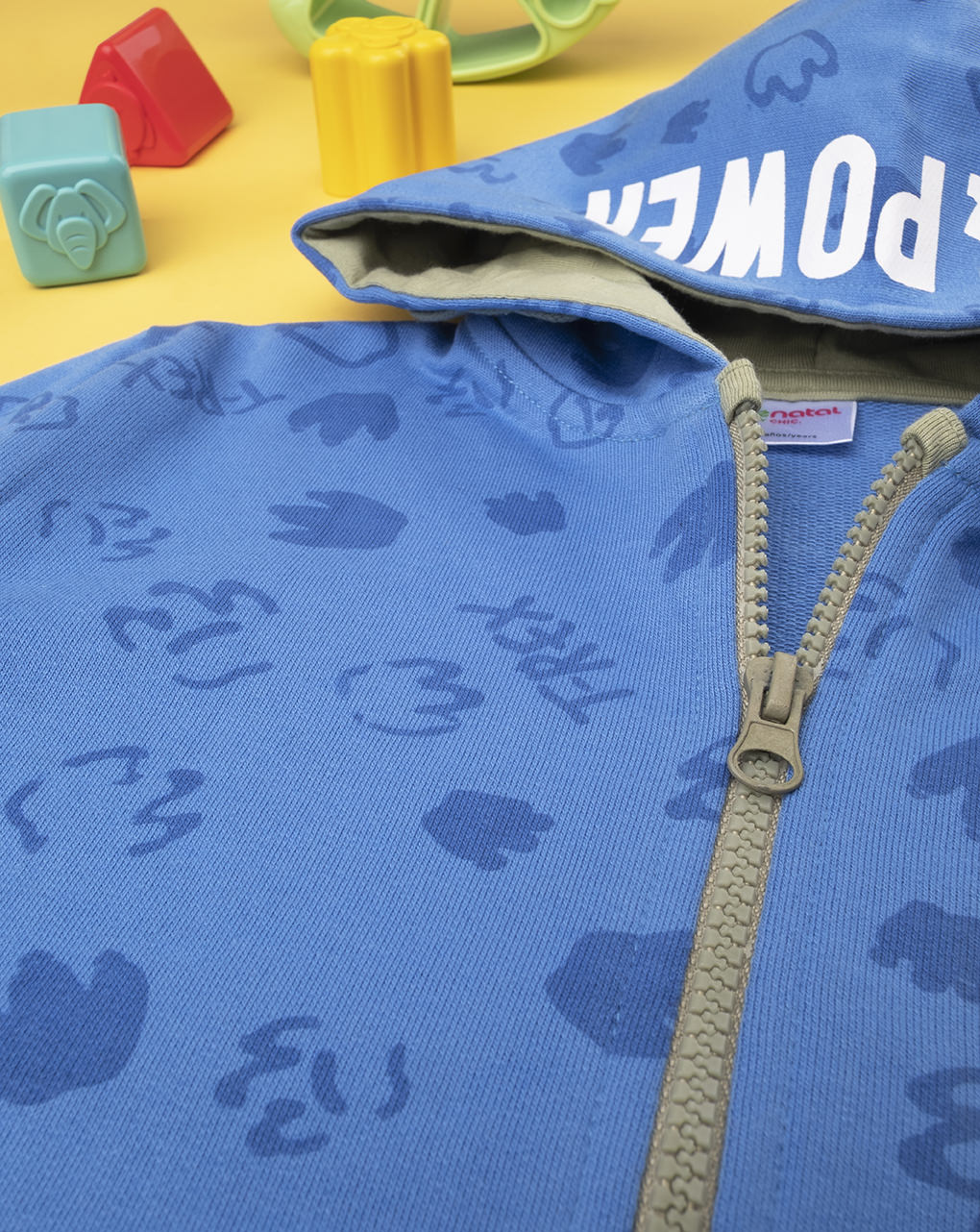 παιδική ζακέτα φούτερ με κουκούλα μπλε για αγόρι - Prénatal