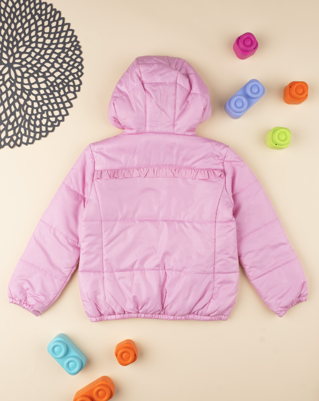 παιδικό μπουφάν αντιανεμικό ροζ για κορίτσι - Prénatal