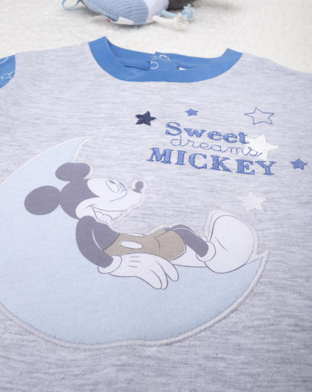 πιτζάμα ολόσωμη μπλε/γκρι με τον mickey για αγόρι - Prénatal