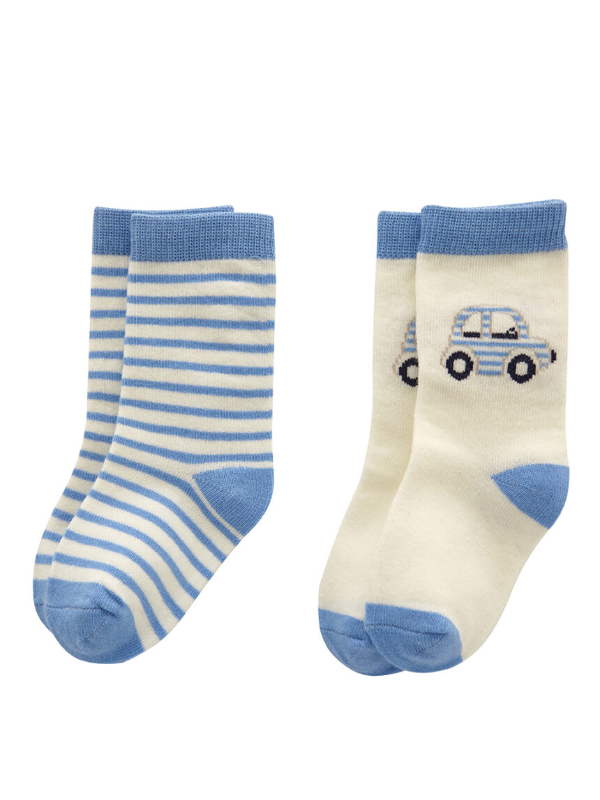 κάλτσες με αυτοκινητάκια πακέτο x2 για αγόρι - Prénatal