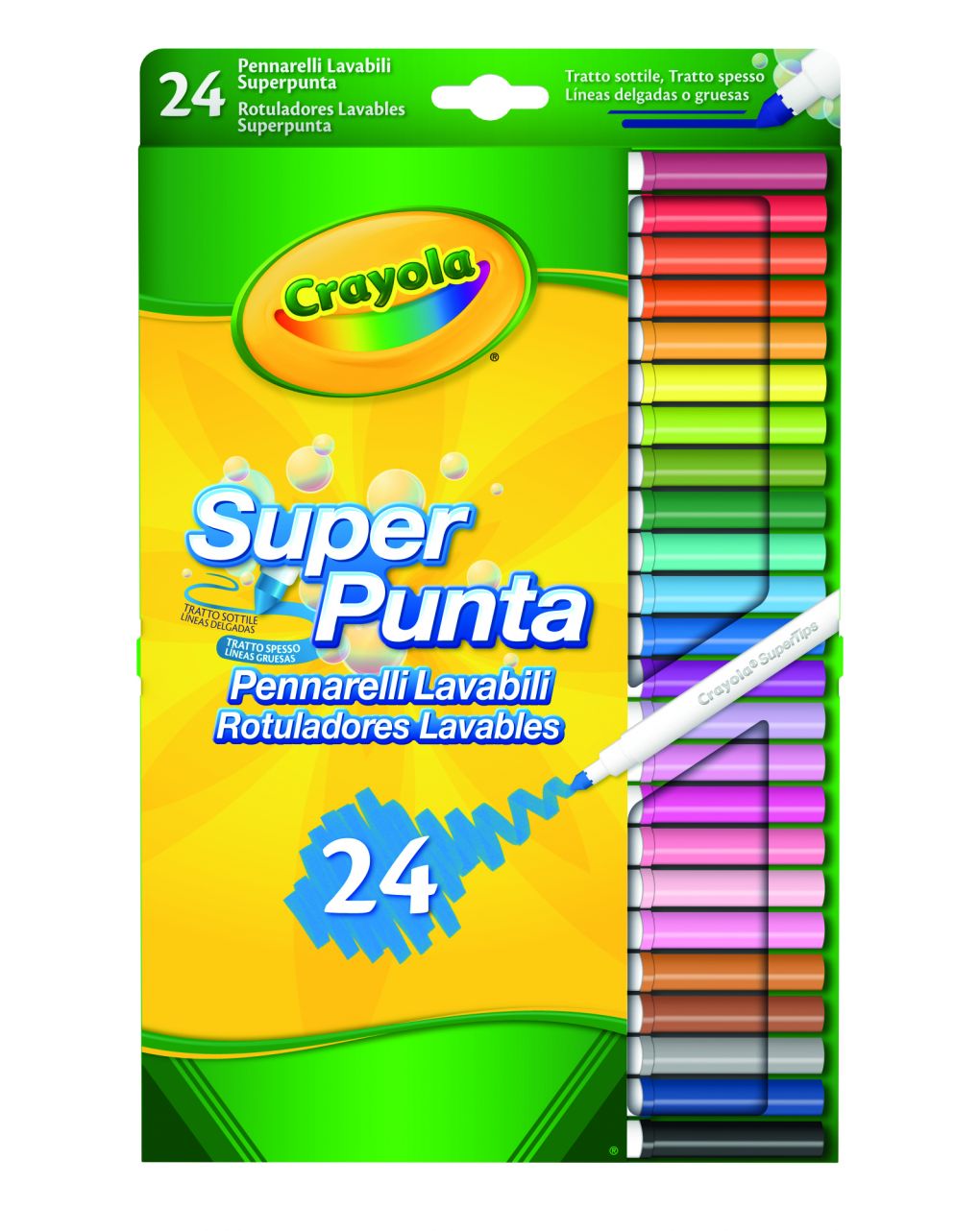 Crayola - 24 μαρκαδόροι fibra superpunta