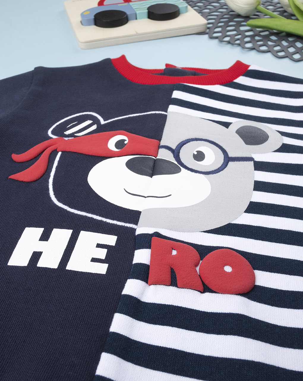 μπλούζα φούτερ με αρκουδάκι για αγόρι - Prénatal