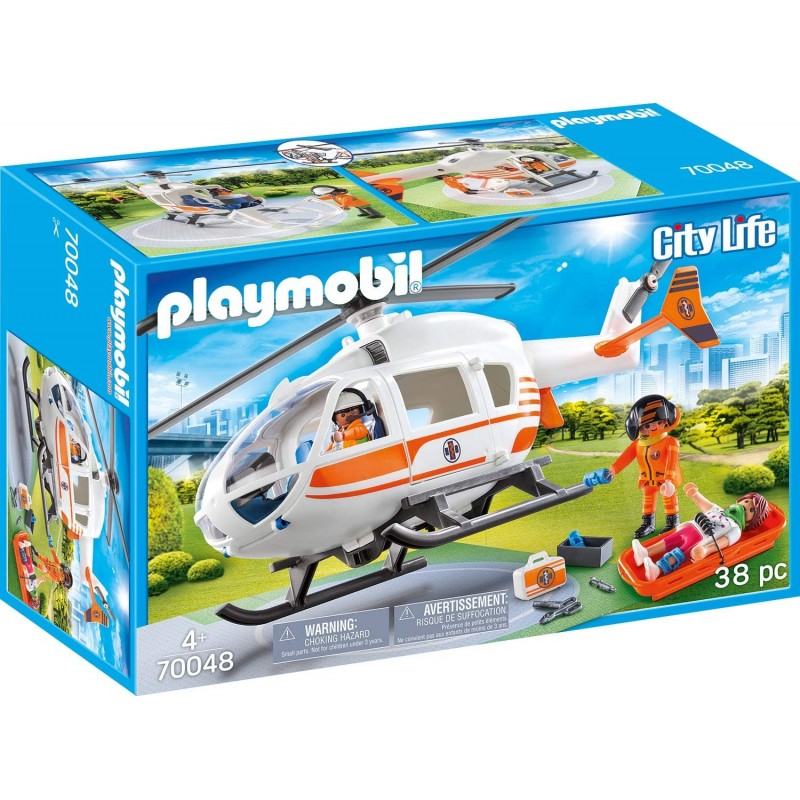 Playmobil city life ελικόπτερο διάσωσης 70048 - Playmobil, Playmobil City Life