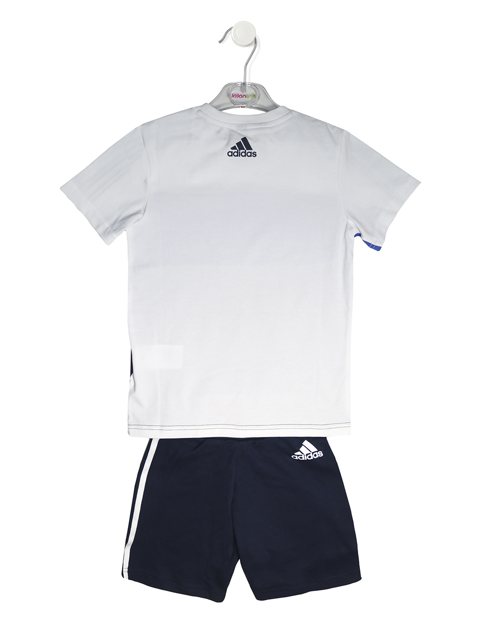 Adidas σετ σορτς μπλούζα λευκό-μπλε για αγόρι - Adidas