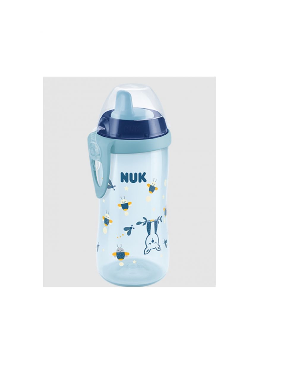 Nuk παγουράκι με ρύγχος first choice kiddy cup night 12+m μπλε 300ml