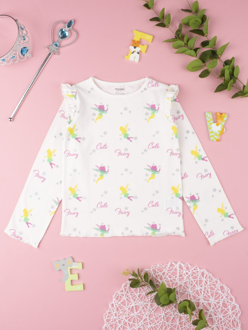 μπλούζα μακρυμάνικη με στάμπες cute fairy για κορίτσι - Prénatal