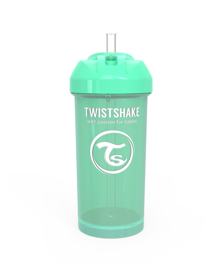 Twistshake κύπελλο straw cup 360ml 6+μηνών pastel green - Twistshake