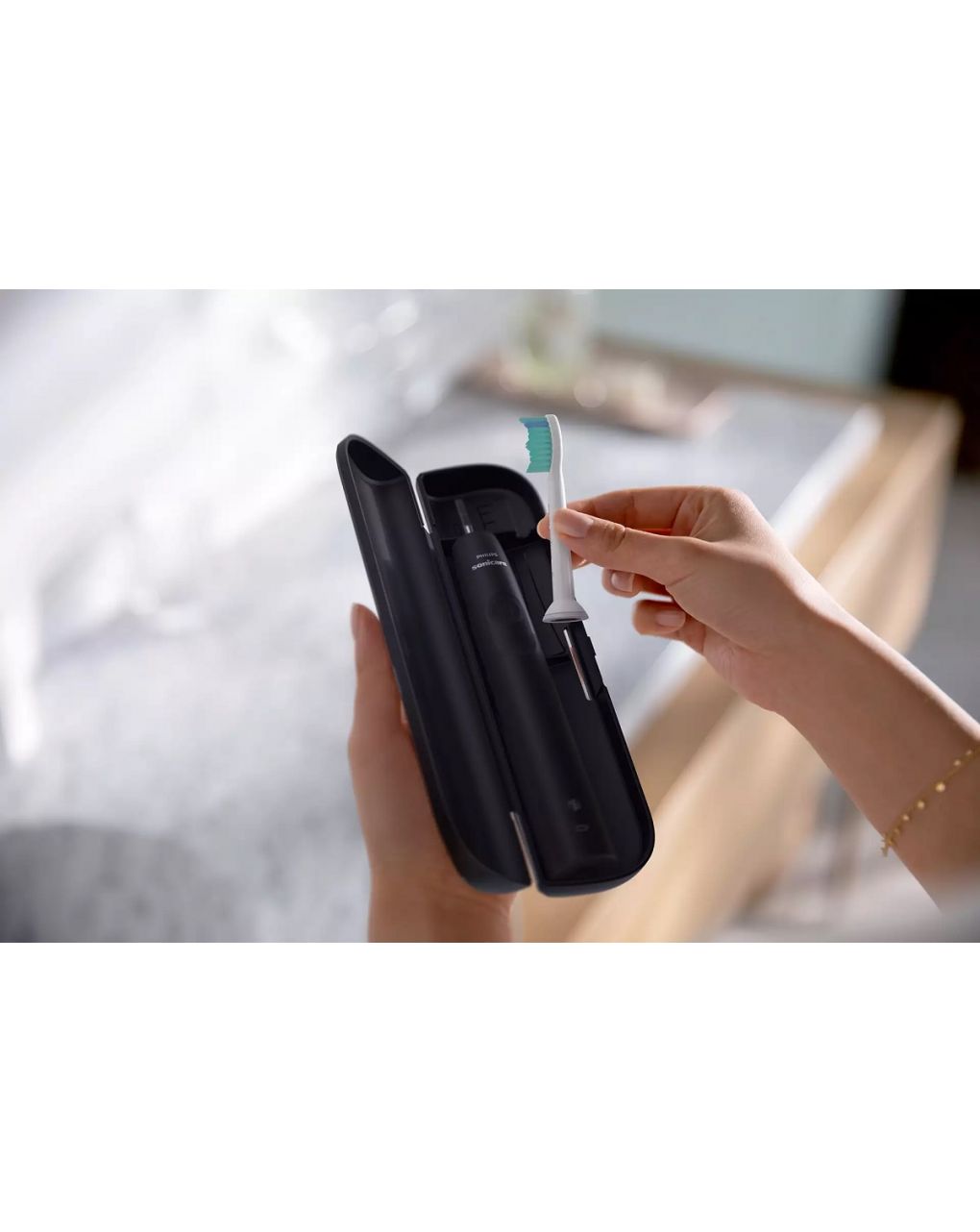 Philips sonicare ηλεκτρική οδοντόβουρτσα  3100 series hx3671/14 black - Philips Sonicare