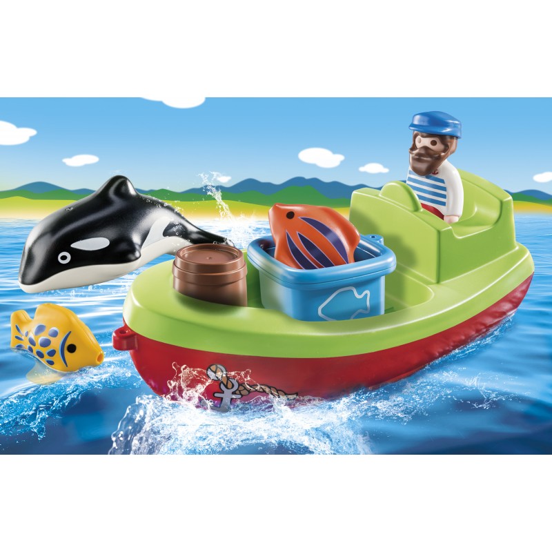 Playmobil 1.2.3 αλιευτικό σκάφος 70183 - Playmobil, Playmobil 1.2.3