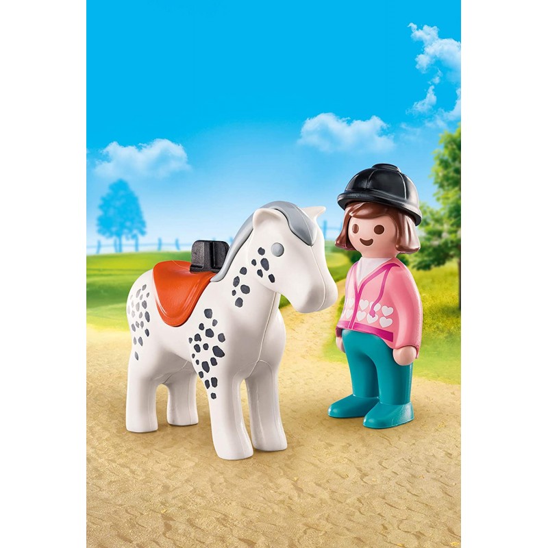 Playmobil 1.2.3 αναβάτρια με άλογο 70404 - Playmobil, Playmobil 1.2.3