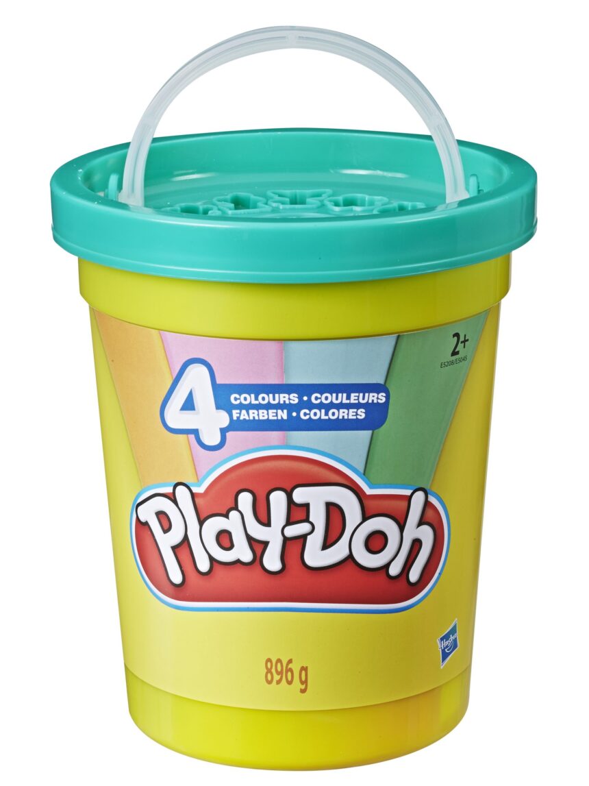 Play-doh classic colors tub με 4 κλασικά χρώματα - κόκκινο, μπλε, κίτρινο και λευκό e5045  e5045eu40 - Play-Doh