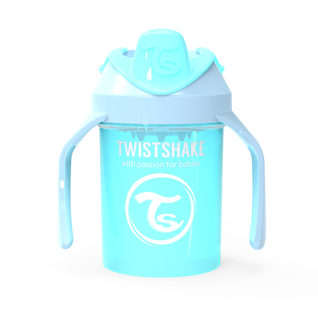 Twistshake κύπελλο mini cup 230ml 4+μηνών pastel blue με μίξερ φρούτων