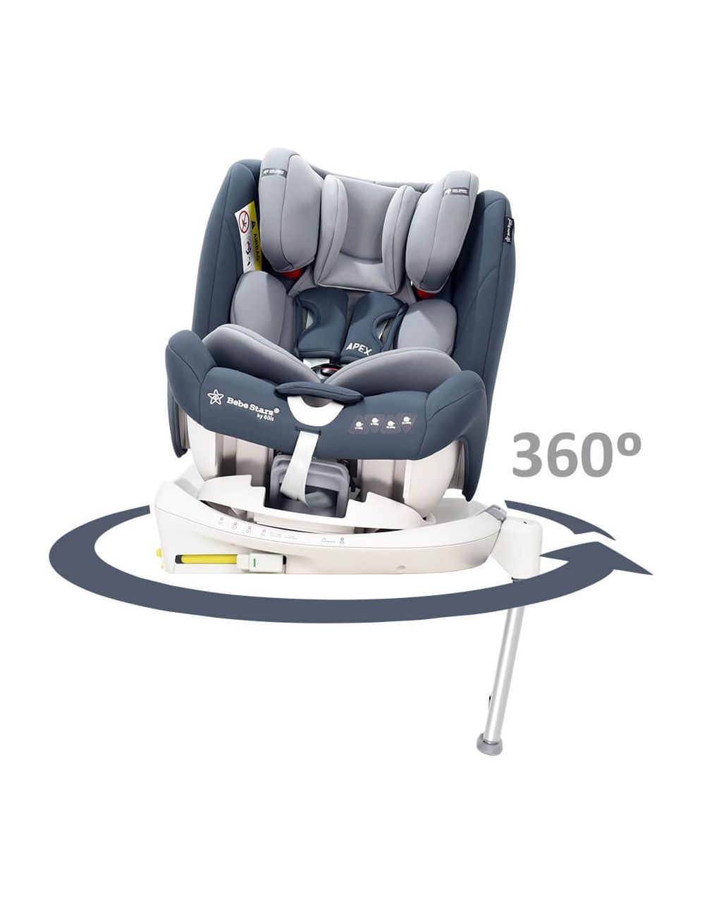 Bebe stars κάθισμα αυτοκινήτου apex 360° isofix black - Bebe Stars