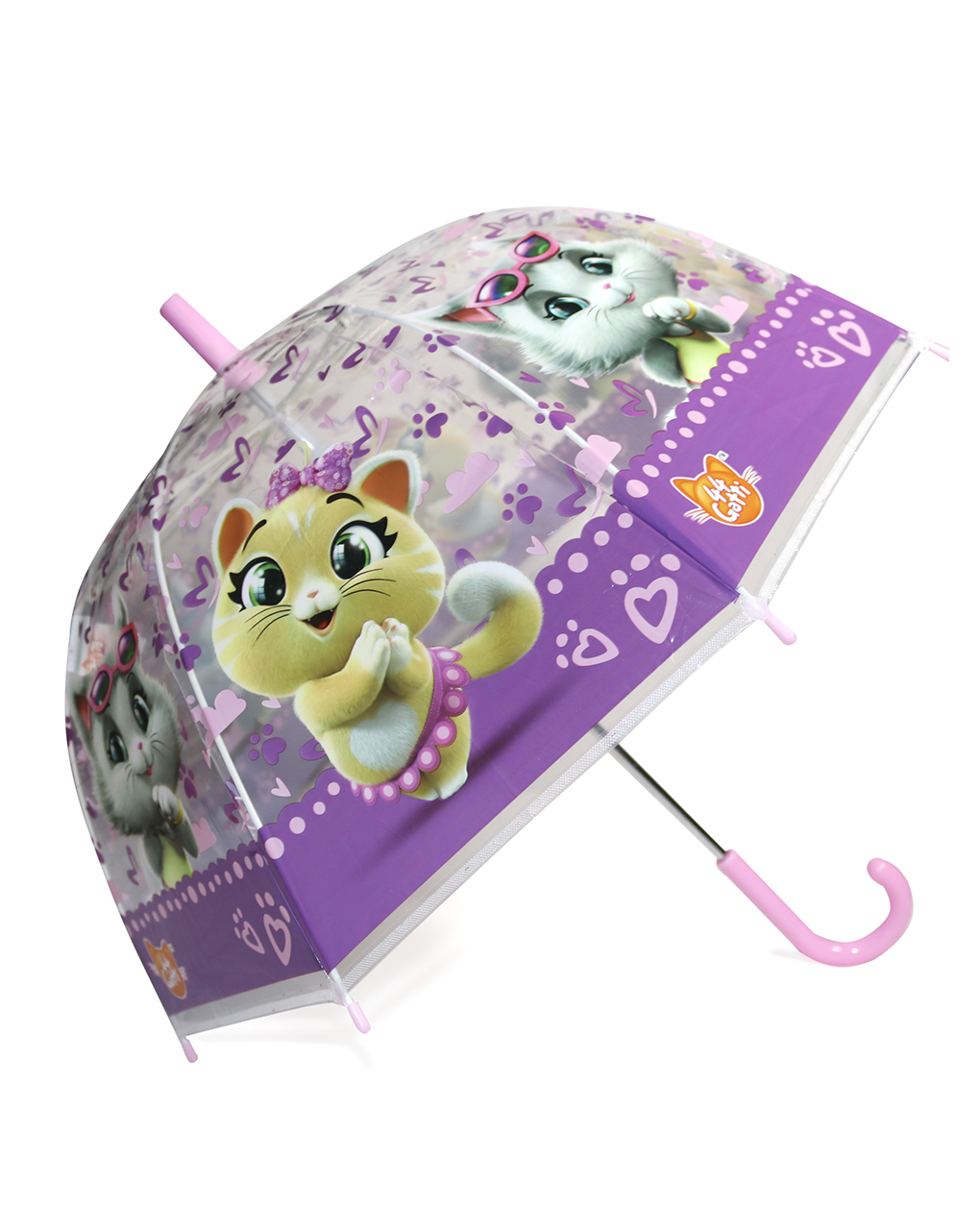 ομπρέλα παιδική μωβ με σχέδιο γάτες - Prénatal