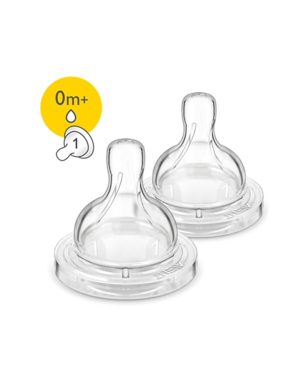 Avent θηλή σιλικόνης airflex 1 οπή 0m+. 2 τμχ - Philips Avent