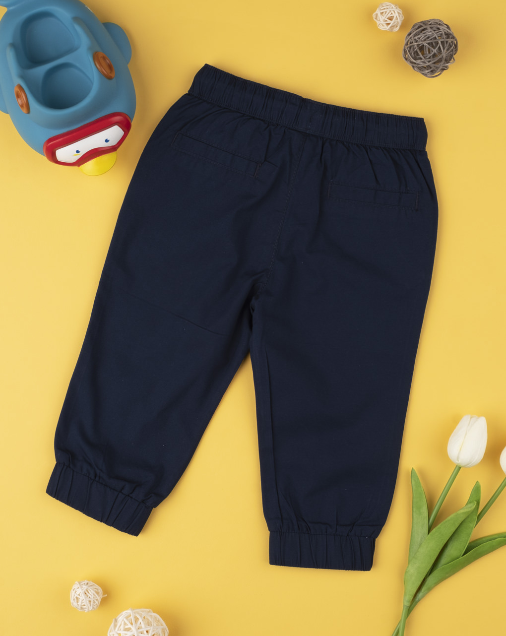 παντελόνι ποπλίνα μπλε σκούρο για αγόρι - Prénatal