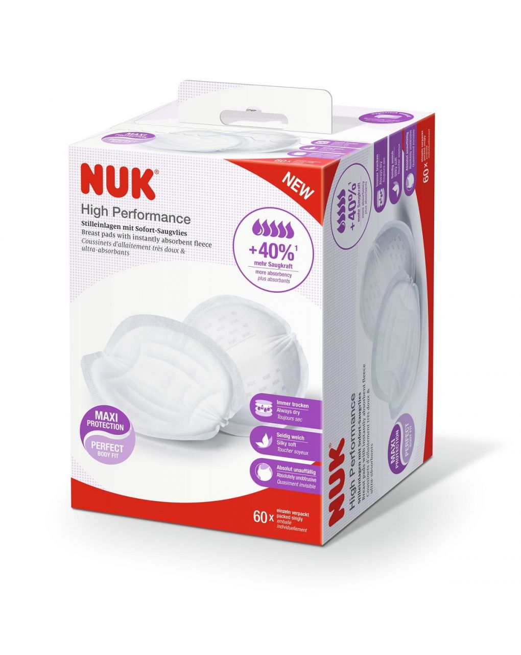 Nuk επιθέματα στήθους high performance 60 τεμάχια - Nuk