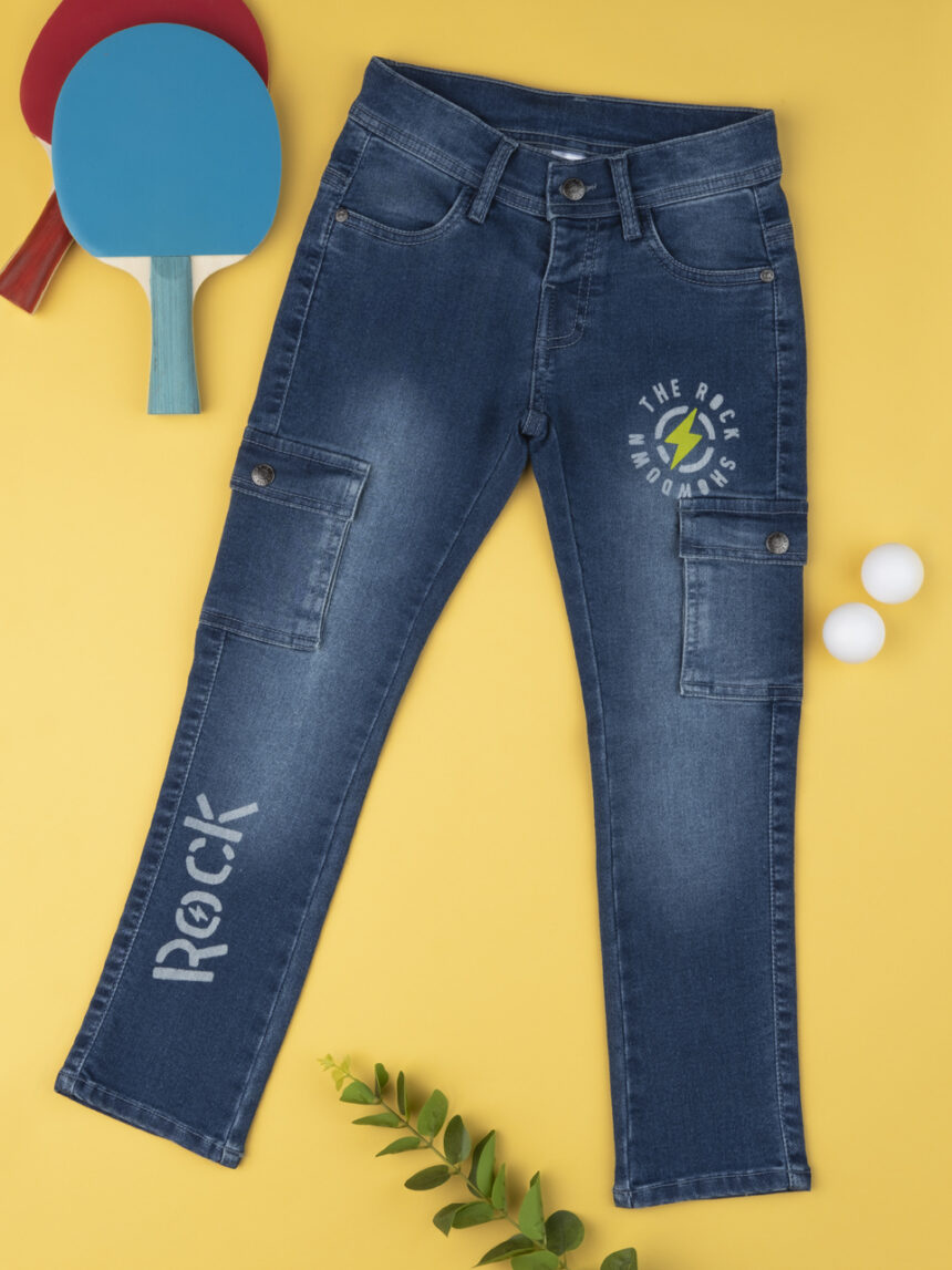 παντελόνι jeans με τσέπες στο πλάι για αγόρι - Prénatal