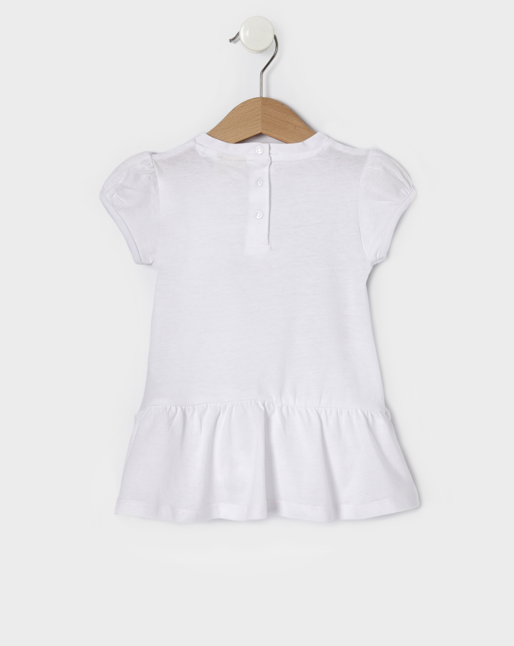 T-shirt λευκό με στάμπα μαργαρίτα για κορίτσι - Prénatal