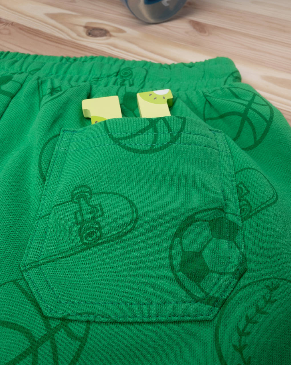 παιδική βερμούδα πράσινη με αθλήματα για αγόρι - Prénatal
