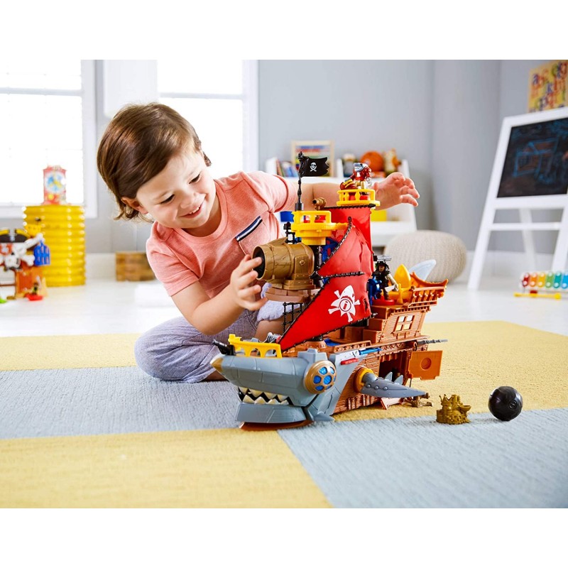 Fisher-price imaginext: πειρατικό καράβι – καρχαρίας dhh61 67206601 - Imaginext