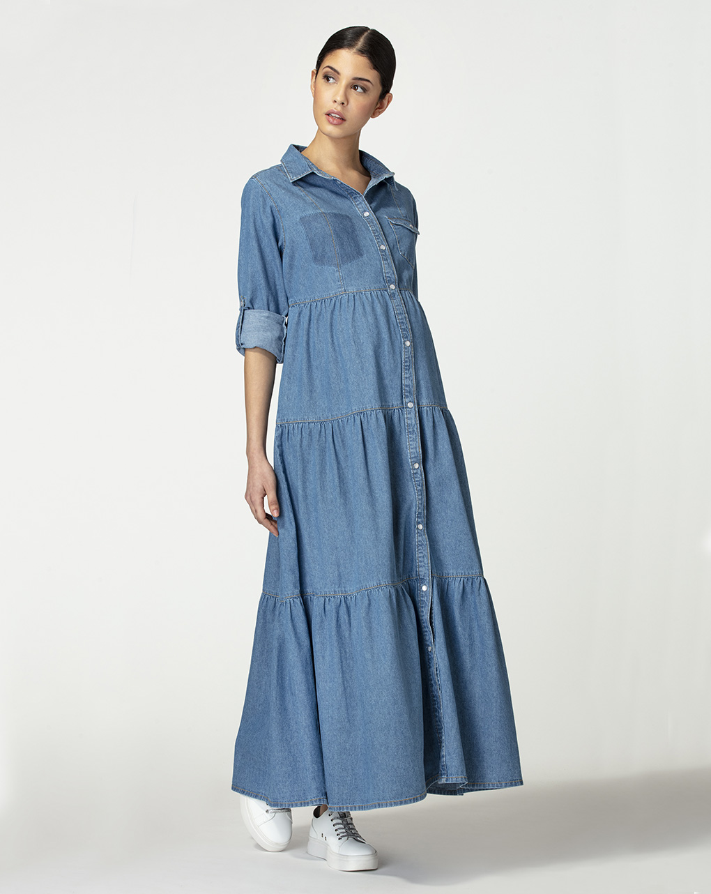 γυναικείο φόρεμα denim maxi - Prénatal