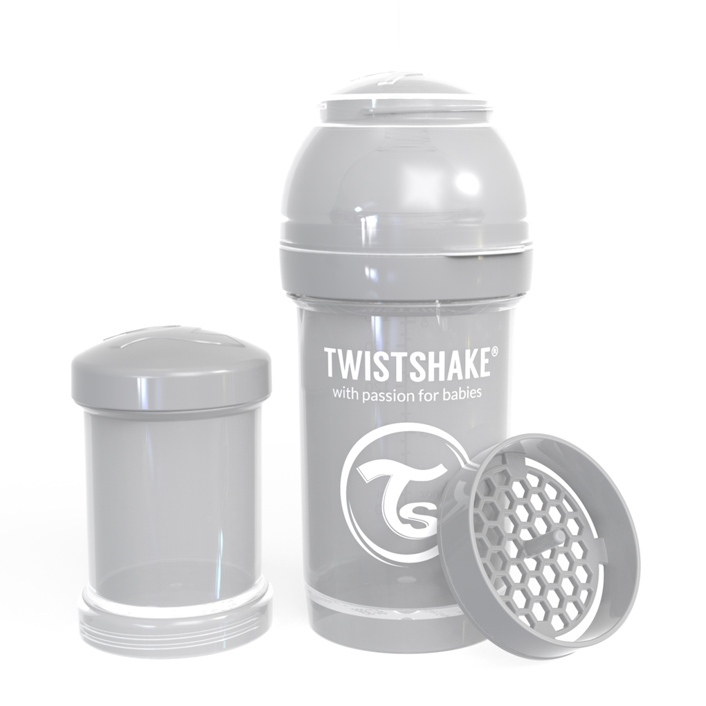 Twistshake μπιμπερό κατά των κολικών 180 ml pastel grey - Twistshake