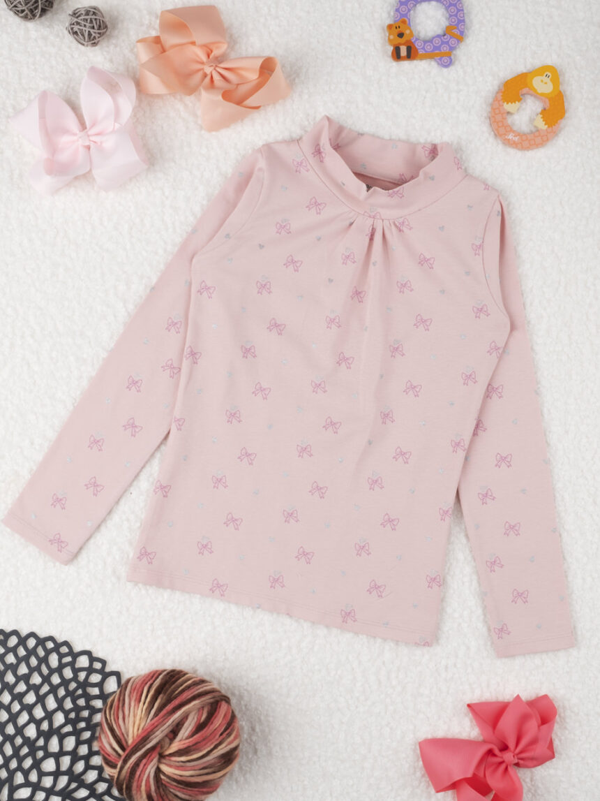 μπλούζα ζιβάγκο με εμπριμέ στάμπα ροζ για κορίτσι - Prénatal