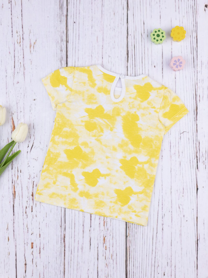 βρεφικό t-shirt tie&dye κίτρινο για κορίτσι - Prénatal