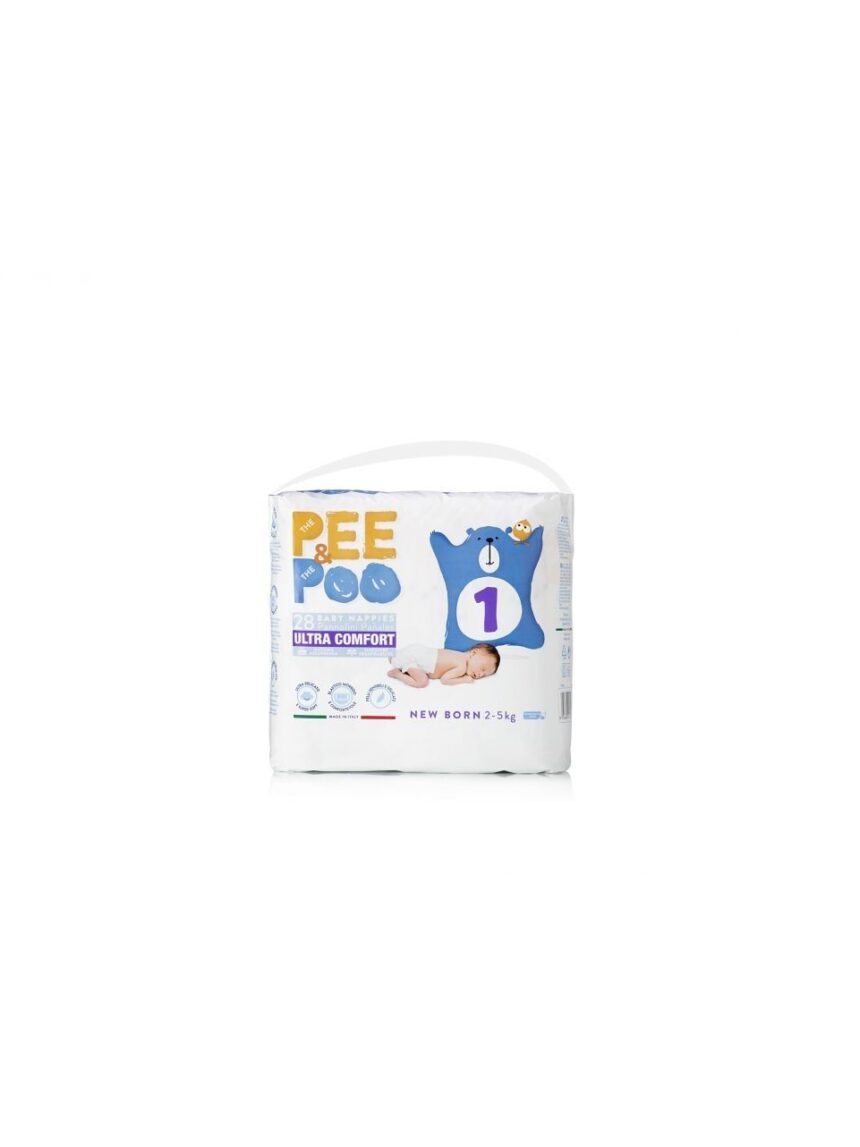 Pee&poo – πάνες μέγεθος new born 28 τμχ - The Pee & The Poo