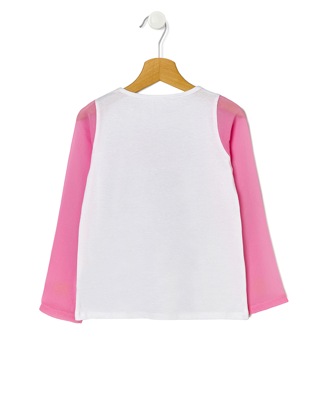 μπλούζα μακρυμάνικη με μανίκια από οργκάνζα ροζ μεγ.8-9/9-10 ετών για κορίτσι - Prénatal