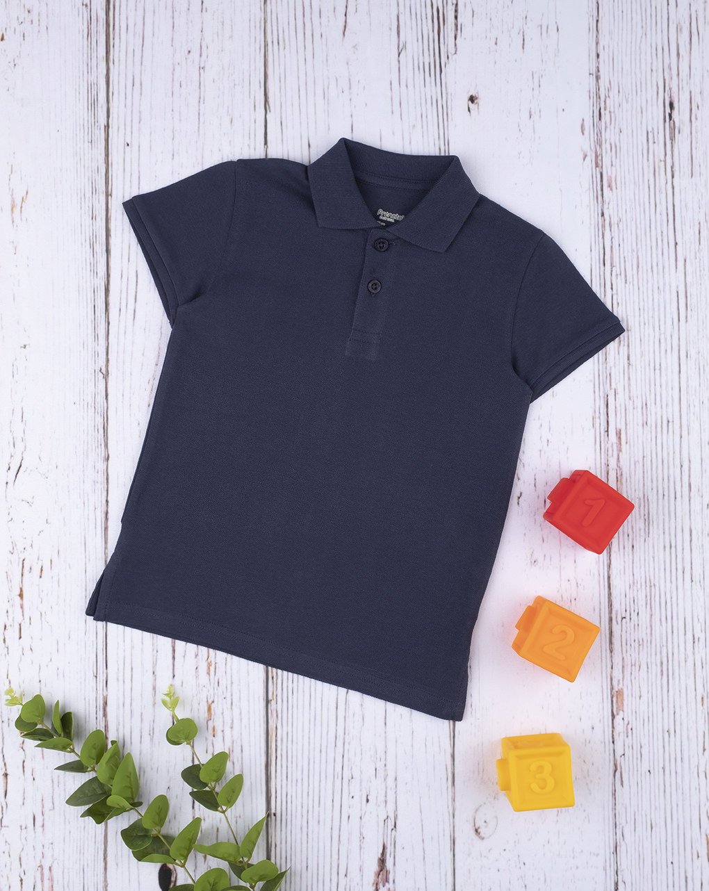 παιδικό t-shirt πόλο μπλε για αγόρι - Prénatal